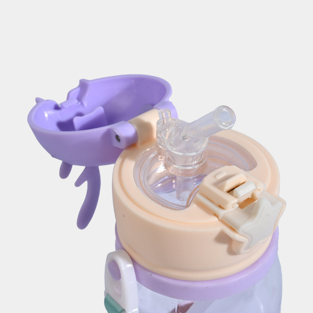 Plastic Sipper Water Bottle 600ml - Purple