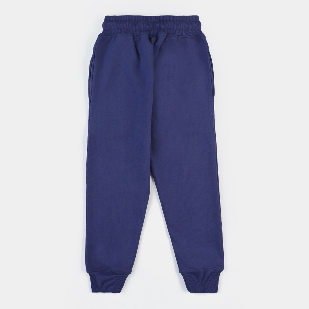 Boys Cotton Terry Pyjama Chicago West Side-Navy Blue