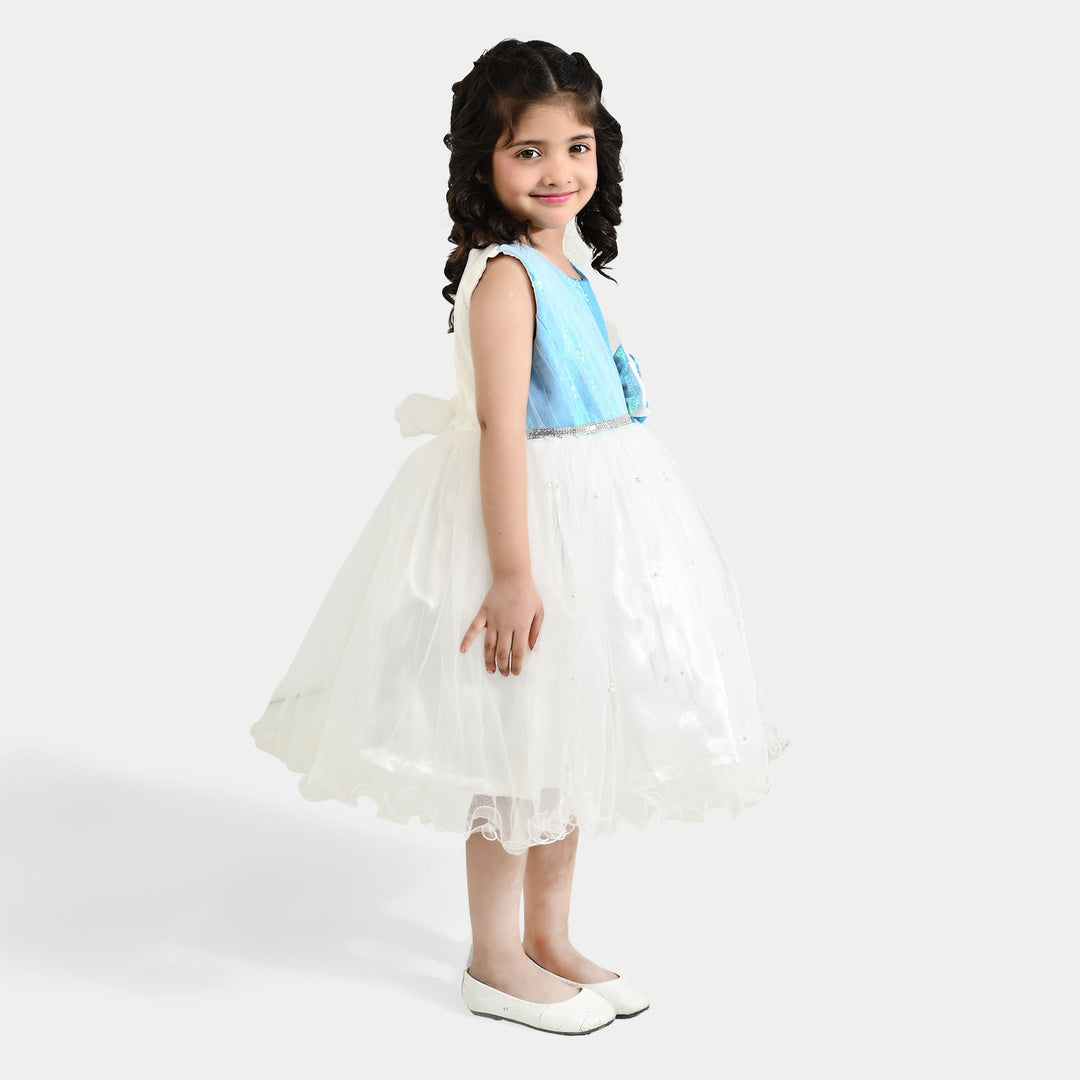 Girls Sequence Fancy Frock (Dreamy) - Blue