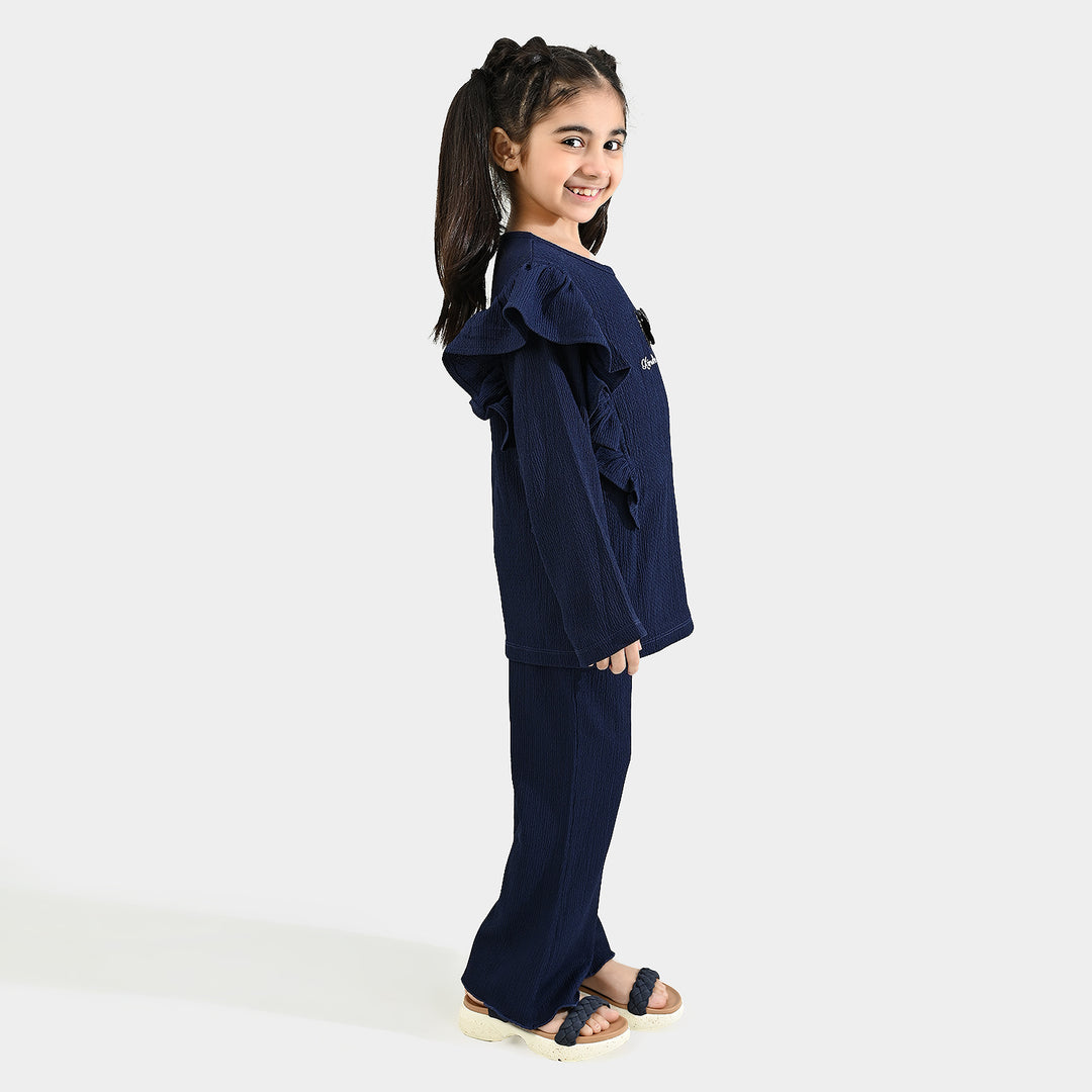 Girls Poly Crinkle 2 Piece KINDNESS IS MAGIC-Blue