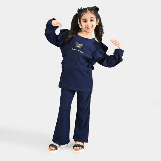 Girls Poly Crinkle 2 Piece KINDNESS IS MAGIC-Blue