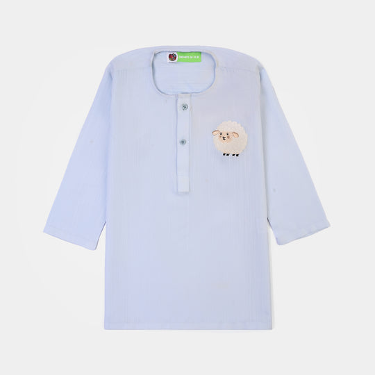 Infant Boys Poly Viscose 2Piece Suit (Sheep)-Blue