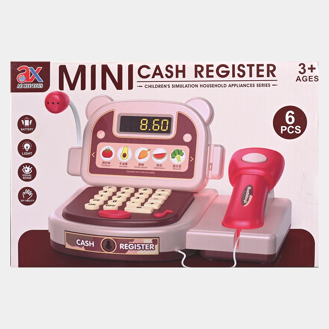 Mini Cash Register Toy Set With Light & Sound