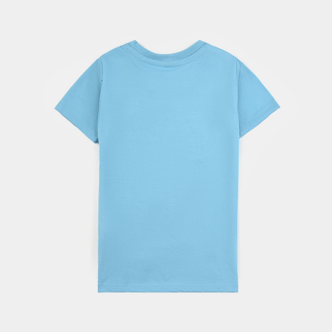 BP RIO MEET THE OBOS Boys Cotton Jersey T-Shirt H/S LOPO-SKY BLUE