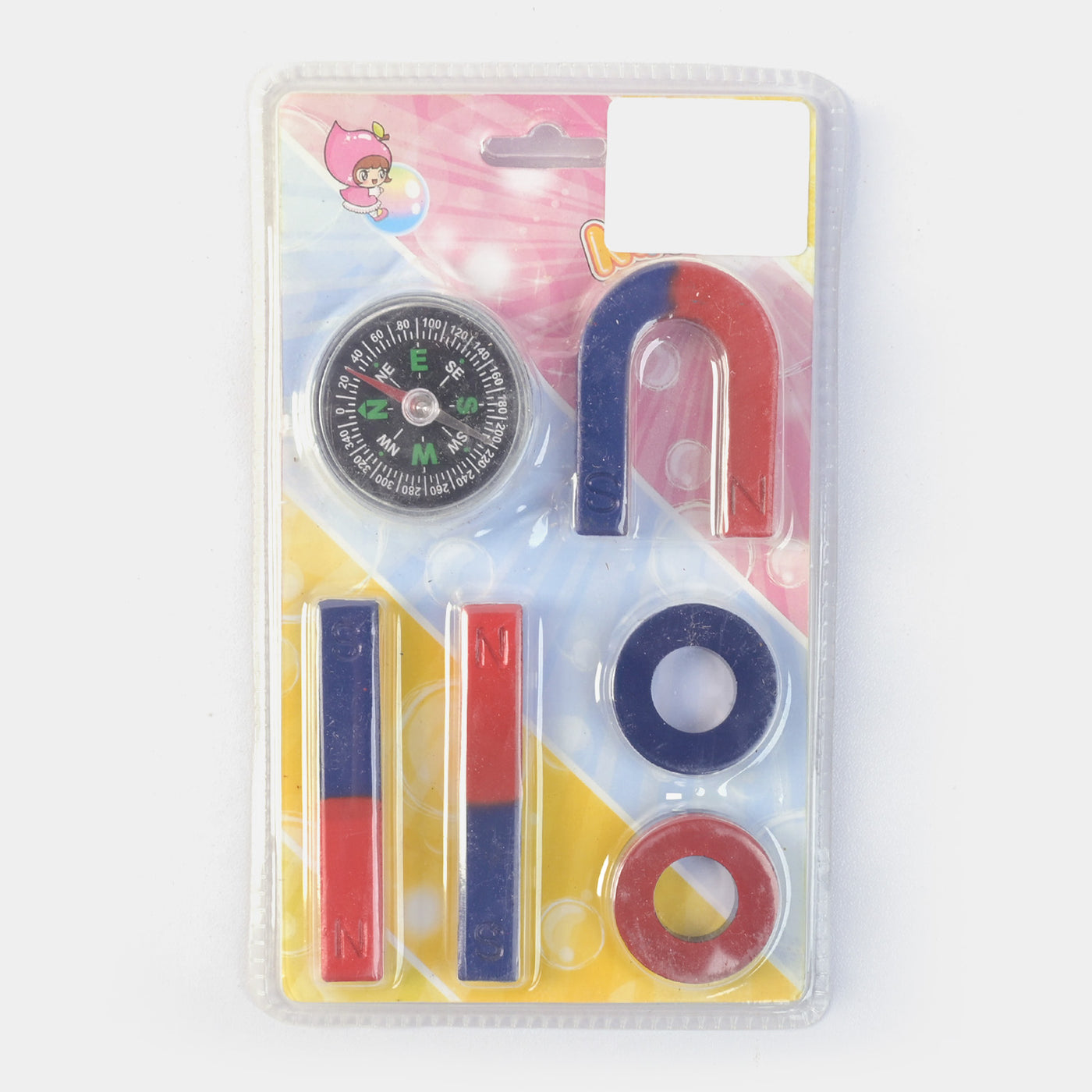 Magnet Playing Set With Compass - 6 Pcs