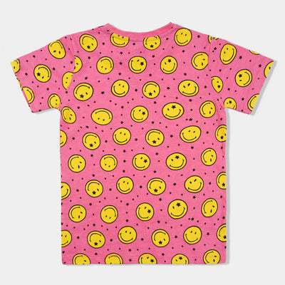 Girls Jersey/Terry 2 Piece Suit Smiley-C.Rose