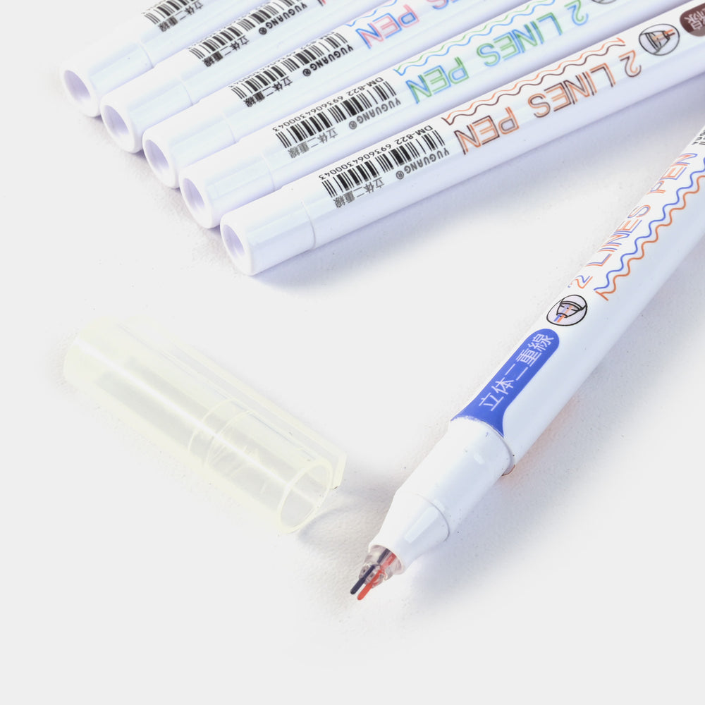 Two Lines Pen 6Pcs