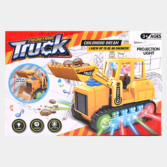 Electric 360 Rotation Musical LED Bulldozer Construction Car Kids