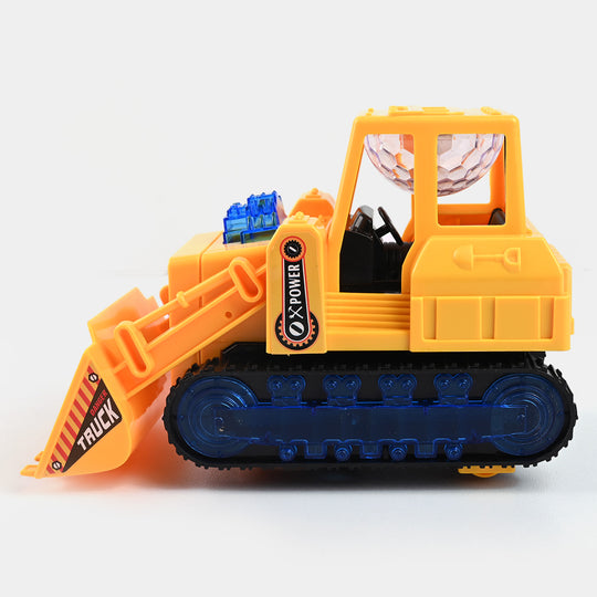 Electric 360 Rotation Musical LED Bulldozer Construction Car Kids