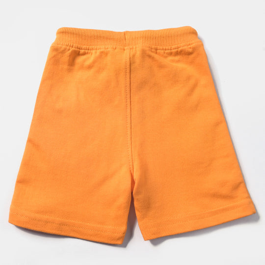 Infant Boys Cotton Terry Knitted Short Tiger-B.Marigold