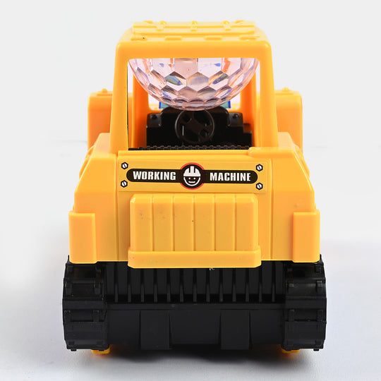 Electric 360 Rotation Musical LED Bulldozer Construction Car Kids