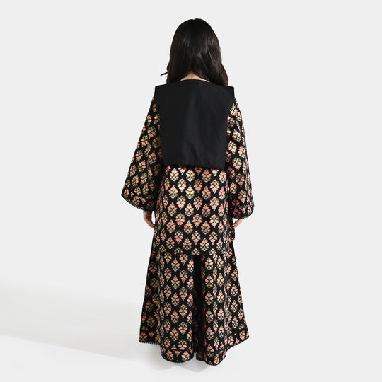 Girls Cotton 3Pcs (Rang) - Black