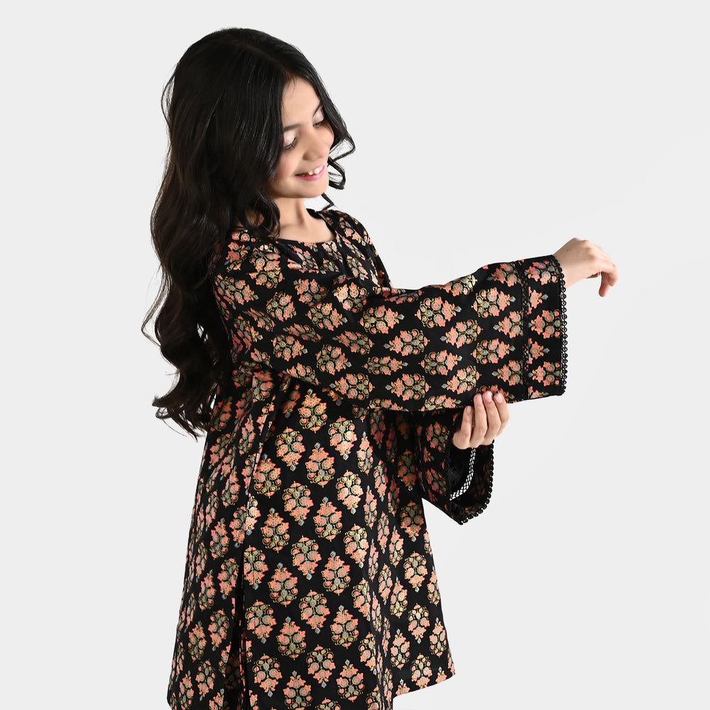 Girls Cotton 3Pcs (Rang) - Black