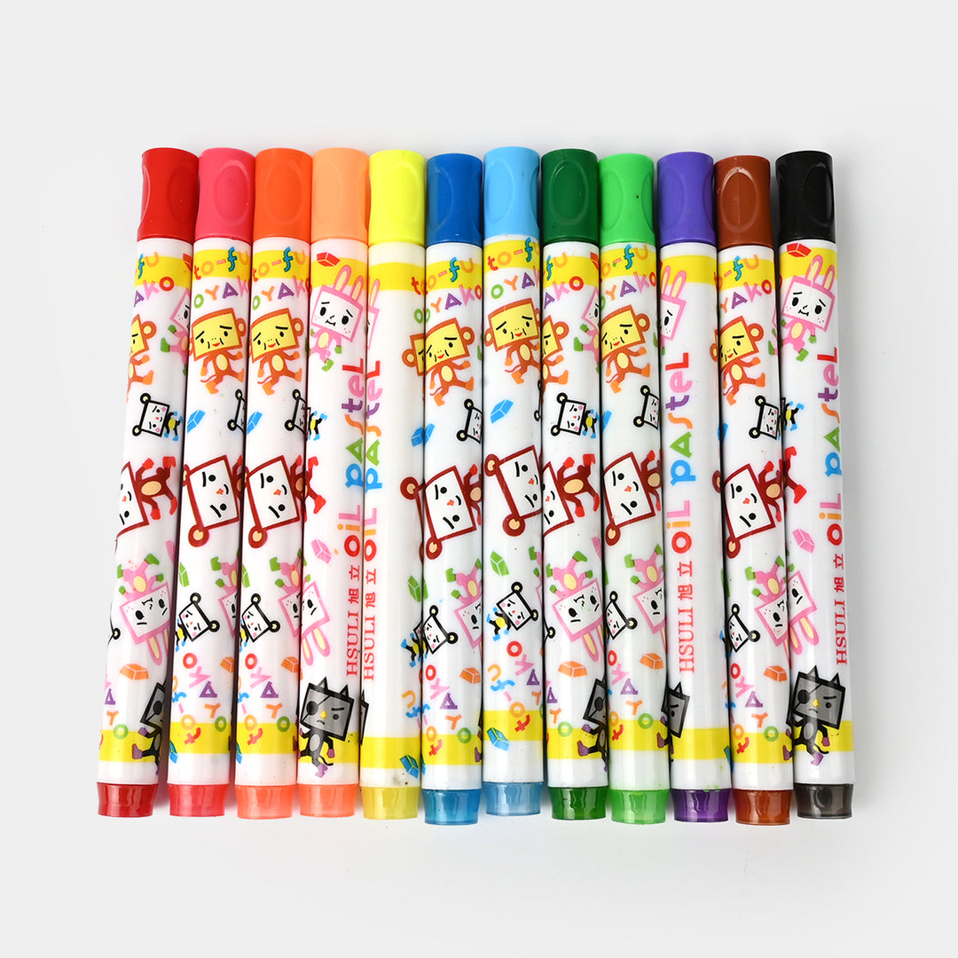 Pack Of 12 Oil Pastel Crayons/Markers