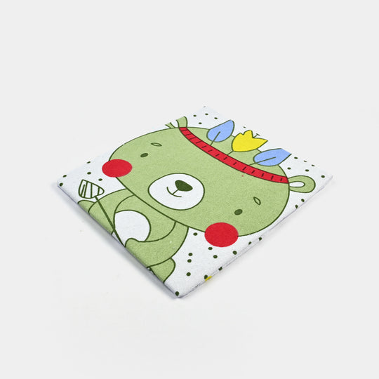 Changing Sheet Terry Printed 48x69 Bear Green