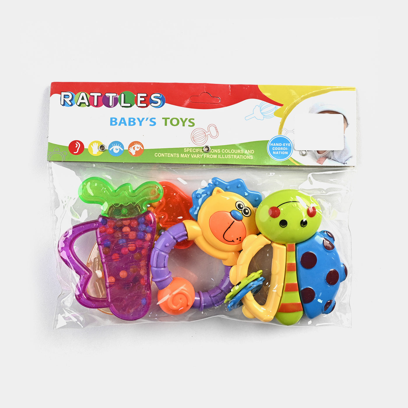 Baby Rattle Set 4Pcs | 3M+