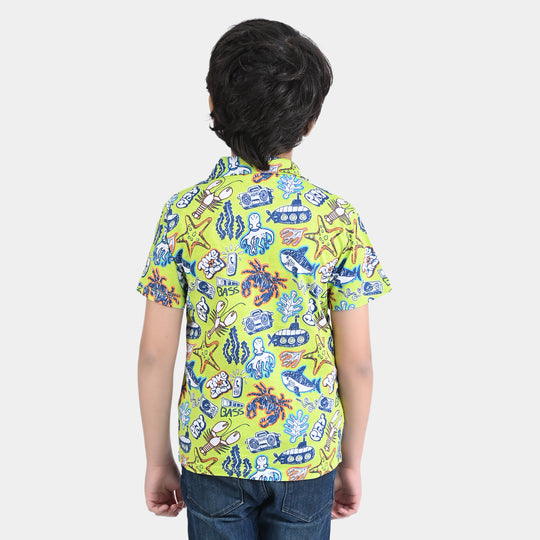 Boys Cotton Jersey T-Shirt H/S Play-Limeade