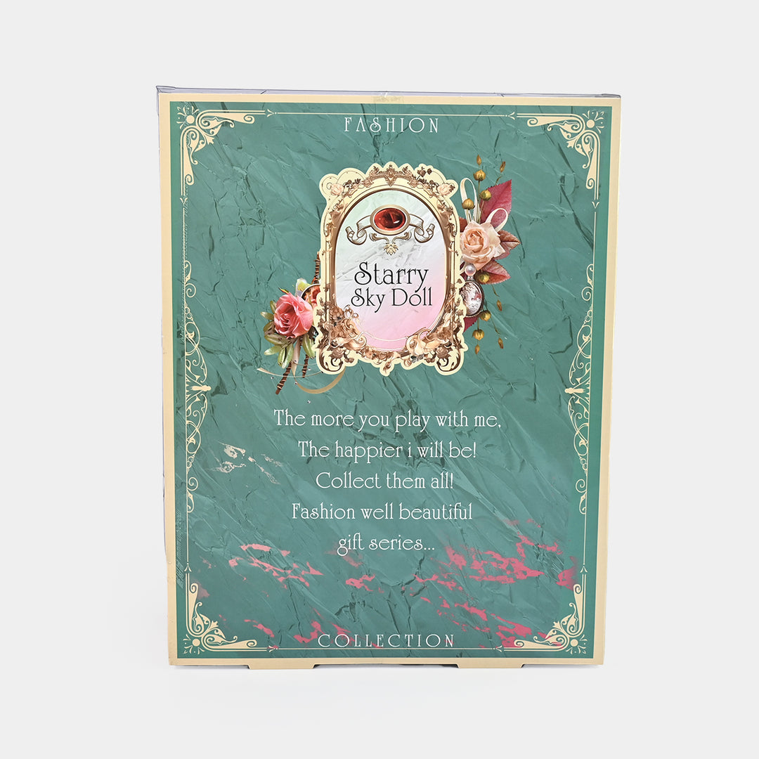 Starry Sky Princess Fashion Doll – Elegant Dress & Flowing Hair