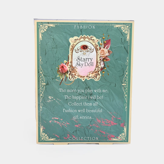 Starry Sky Princess Fashion Doll – Elegant Dress & Flowing Hair