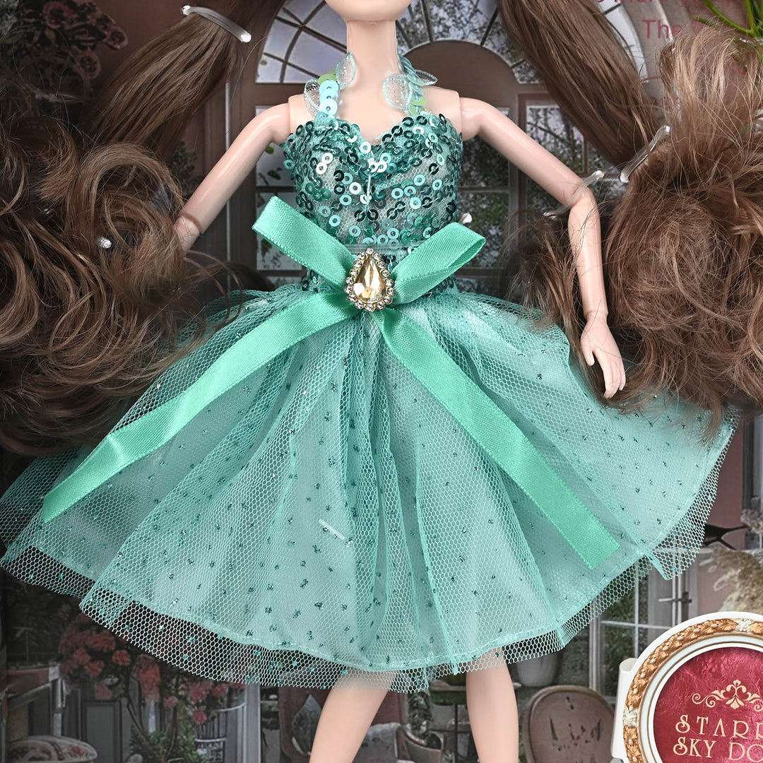 Starry Sky Princess Fashion Doll – Elegant Dress & Flowing Hair