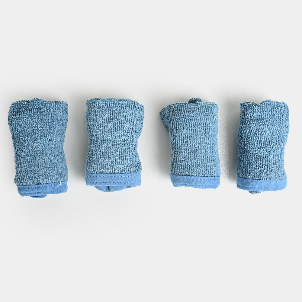 BABY HOODED BATH TOWEL + 4 PCS WASH CLOTHES SET
