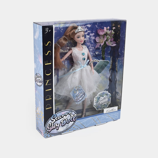 Starry Sky Princess Doll – Elegant Dress & Accessories Playset