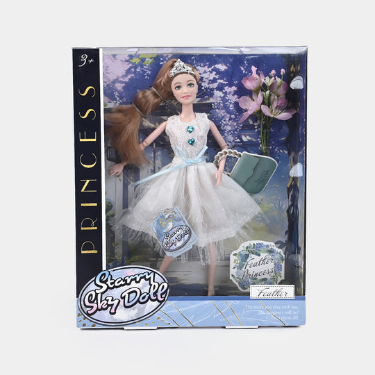 Starry Sky Princess Doll – Elegant Dress & Accessories Playset