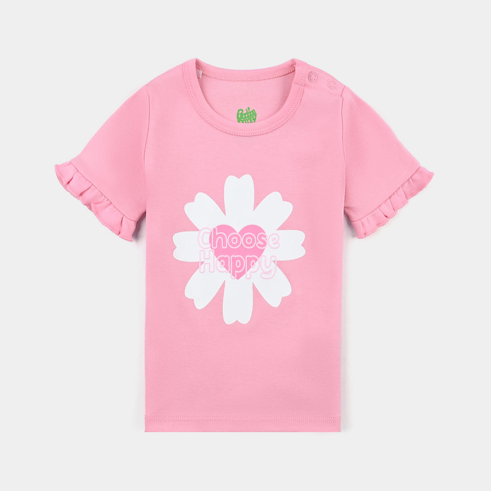 Infant Girls Cotton Interlock Suit Choose Happy-Candy Pink