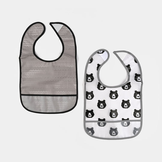 Baby Plastic Bib/Aprons Pack Of 2 | 12-18M