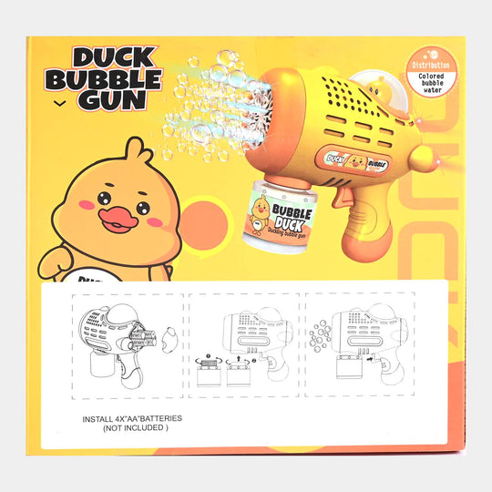 Cartoon Duck Rocket Bubble Blaster For Kids