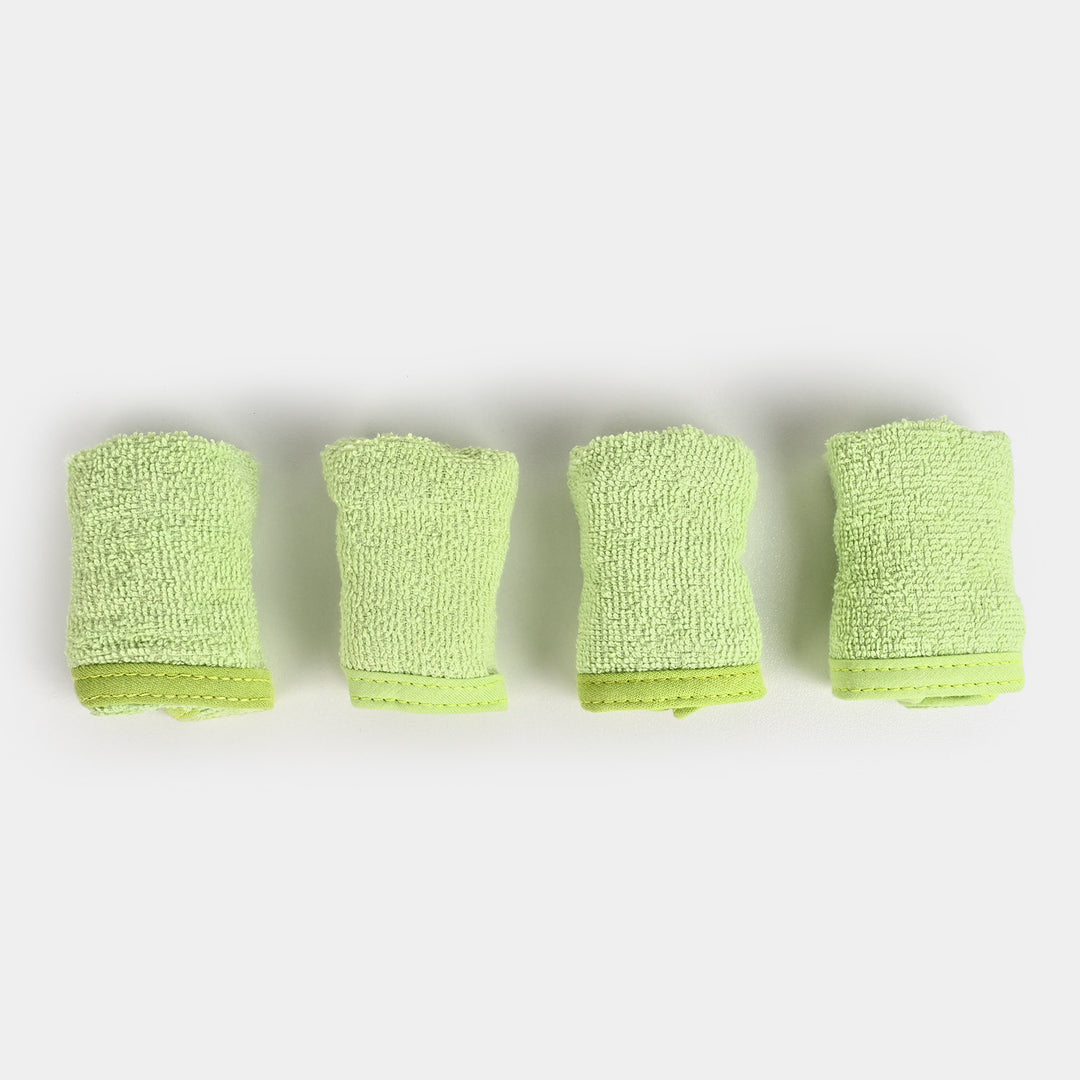 BABY HOODED BATH TOWEL + 4 PCS WASH CLOTHES SET