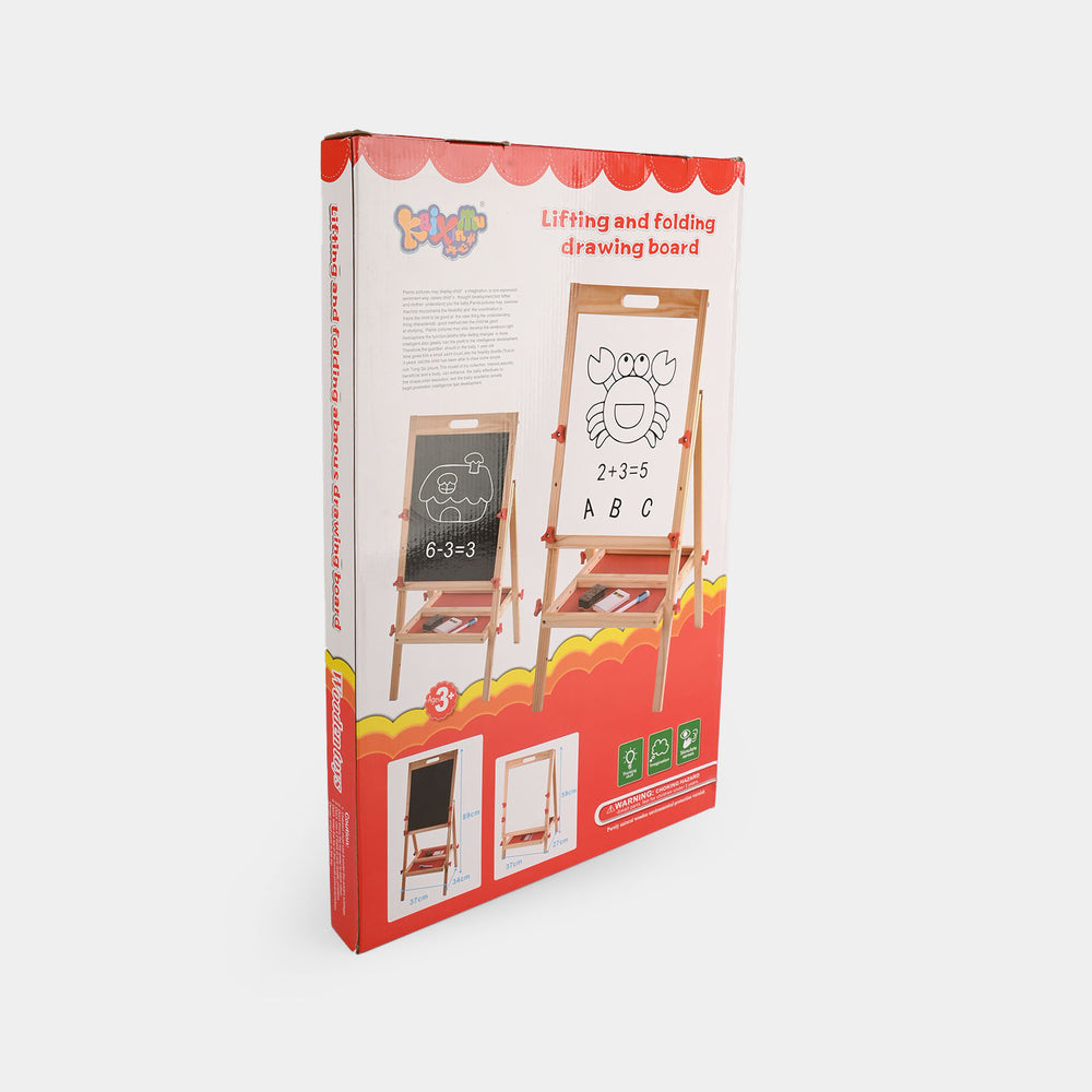 Lifting and Folding Wooden Drawing Board Easel Set