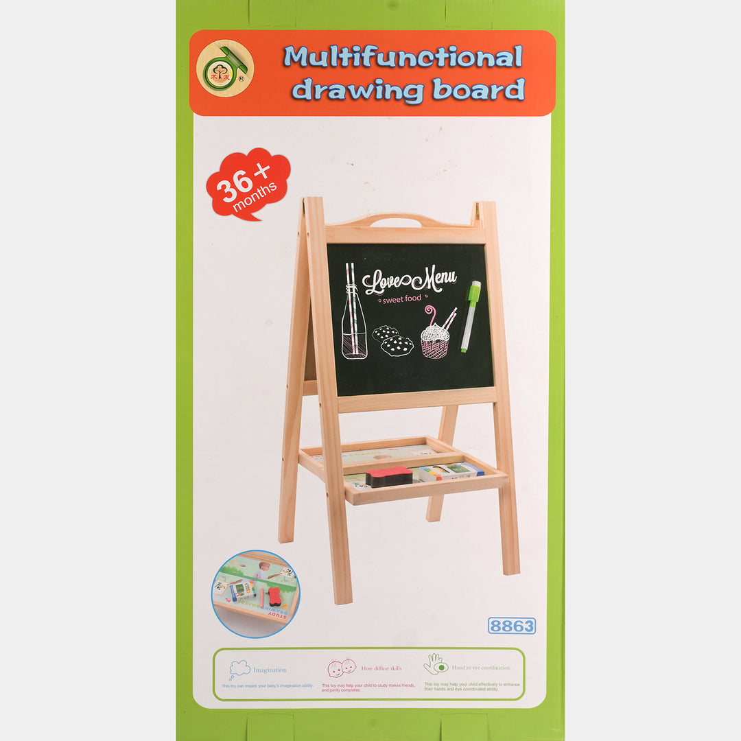 Multifunctional Drawing Board Wooden Art Easel Set