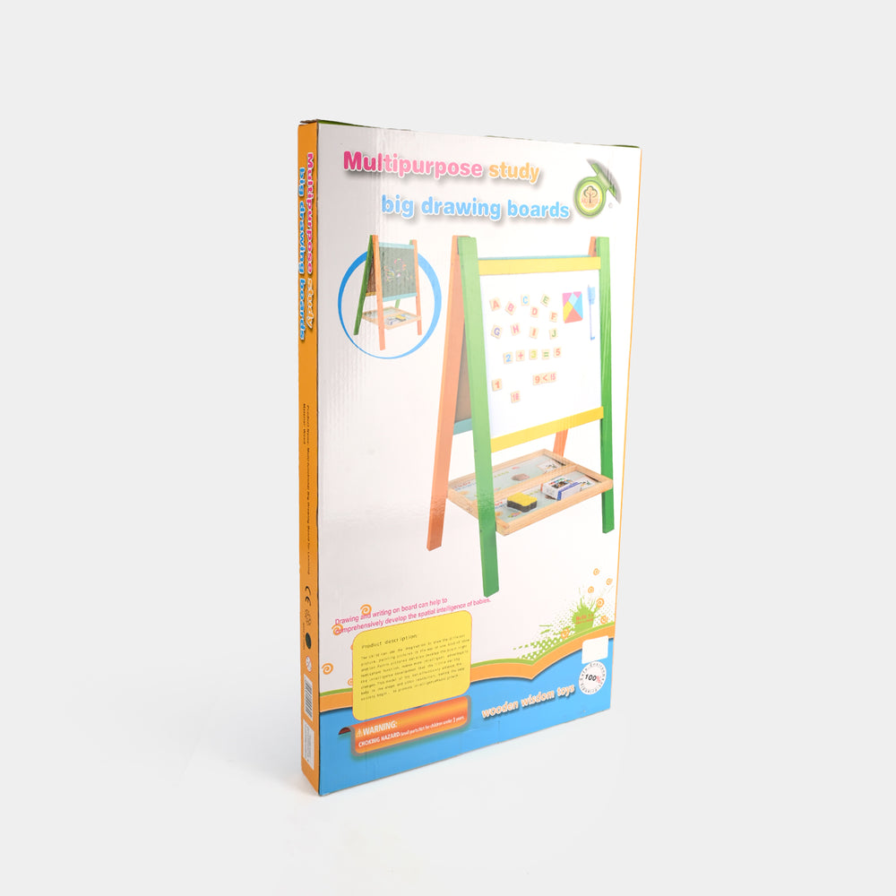 Multipurpose Wooden Drawing Board for Kids