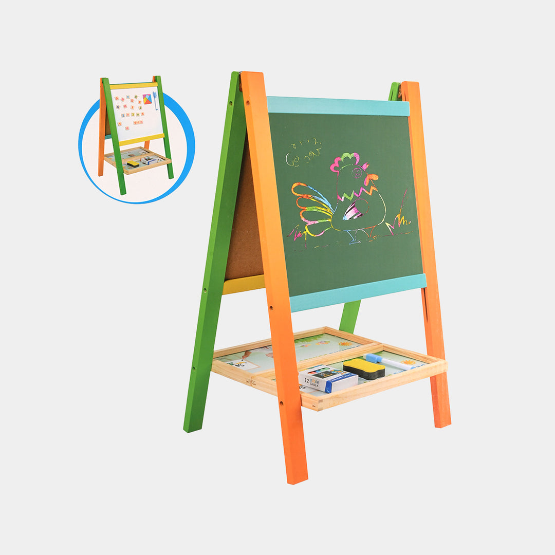 Multipurpose Wooden Drawing Board for Kids