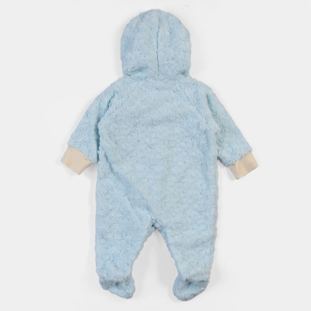 Infant Boys Knitted Character Romper - Sky Blue