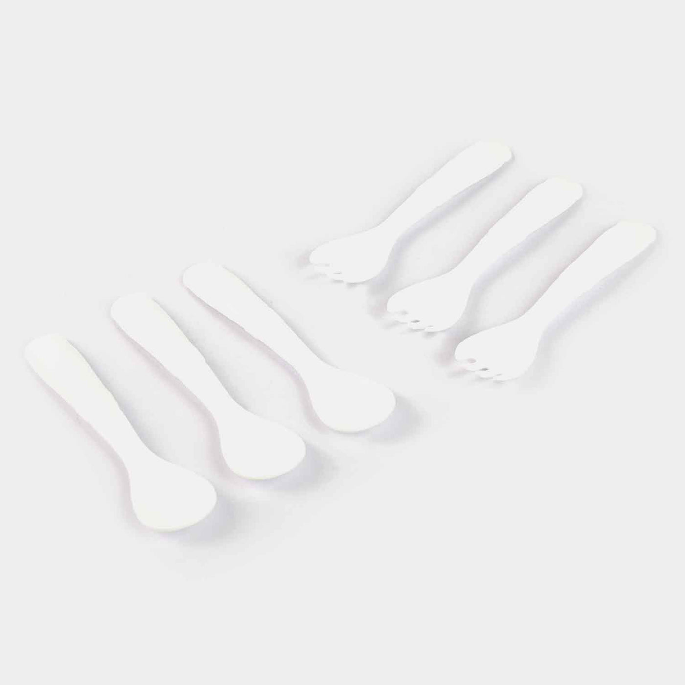 Spoon & Fork Set Pack Of 6 "White"