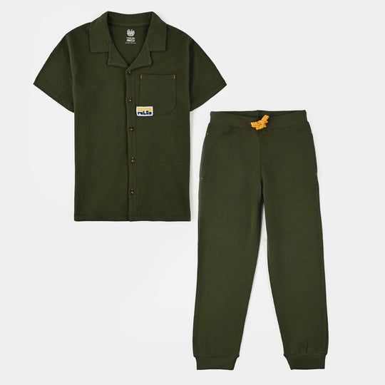 Boys Jumbo Pique 2 Piece Suit the Rules