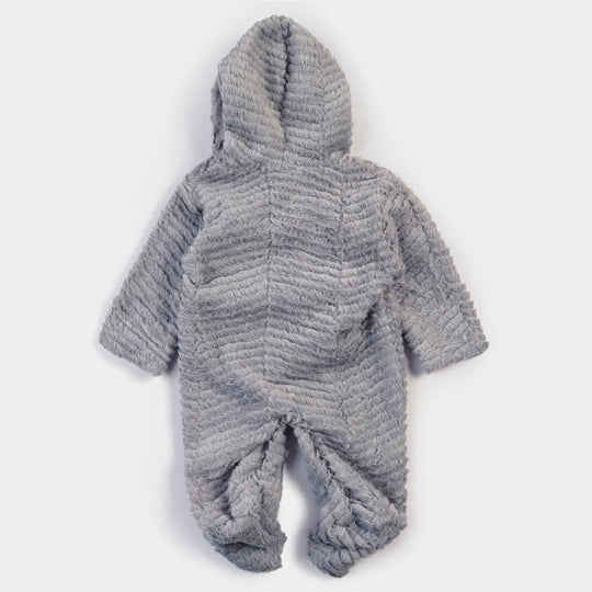 Infant Boys Knitted Character Romper - Gray