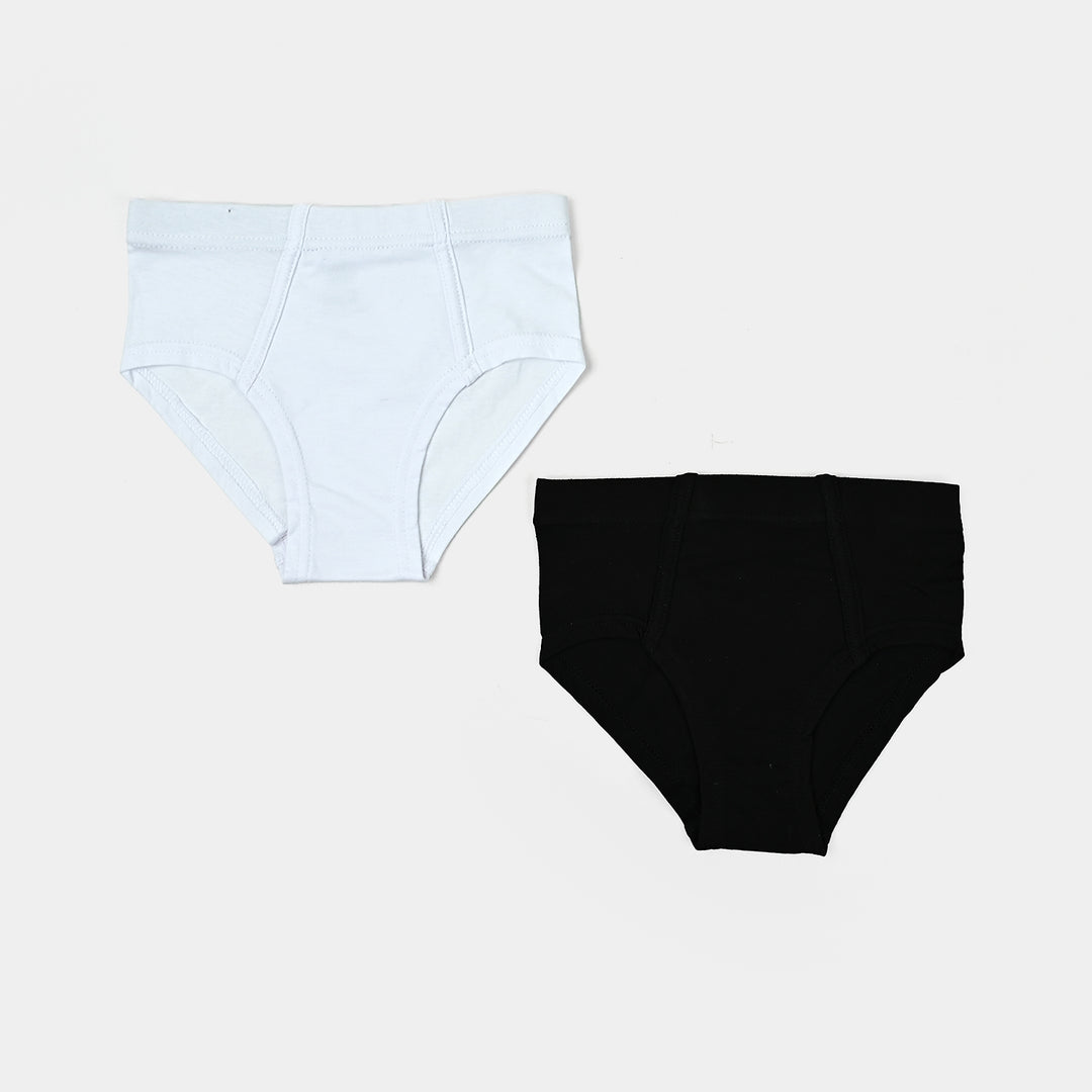 Boys Cotton Jersey Brief Pack of 2 Basic-White/Black