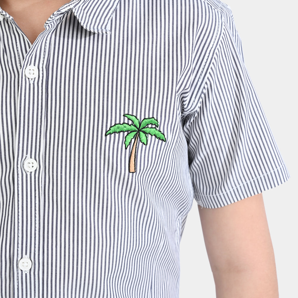 Boys Cotton Casual Shirt H/S Summer Mood-Striper