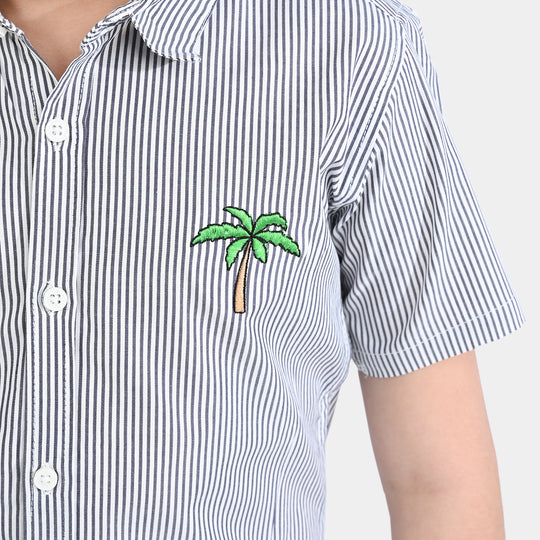 Boys Cotton Casual Shirt H/S Summer Mood-Striper