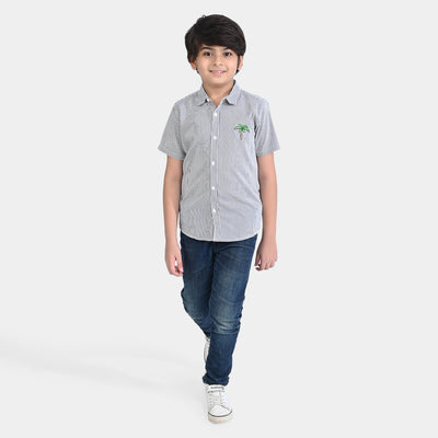 Boys Cotton Casual Shirt H/S Summer Mood-Striper