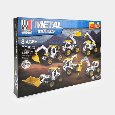 Educational Metal Construction Truck 6 IN 1 | 146Pcs