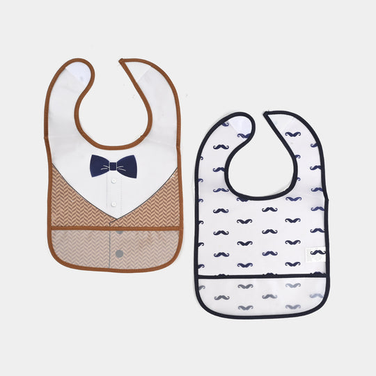 Baby Plastic Bib/Aprons Pack Of 2 | 12-18M