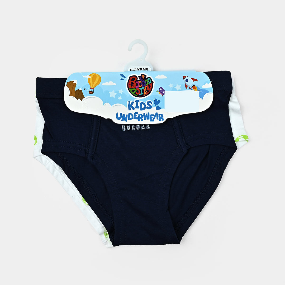 Boys Cotton Jersey Brief Pack of 2 Soccer