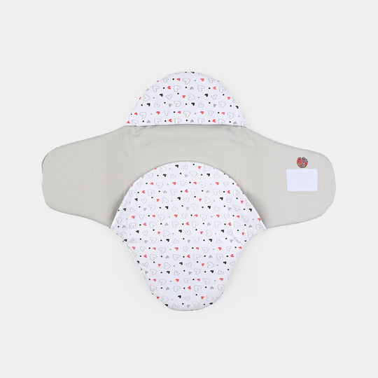 Infant Baby Foam Swaddle Heart | Grey