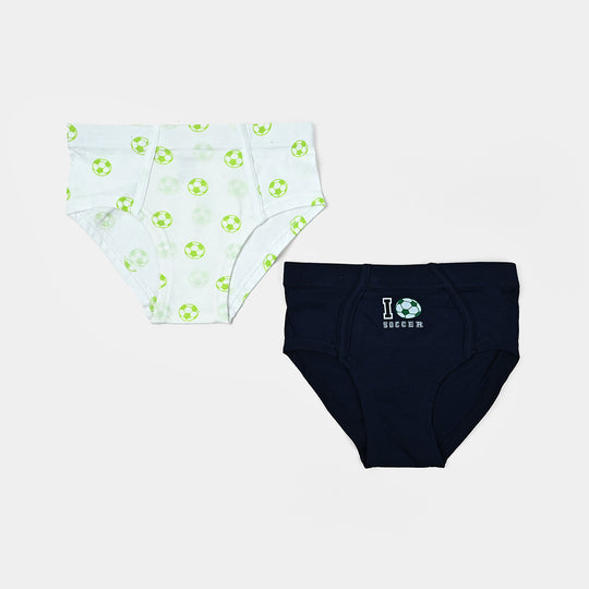 Boys Cotton Jersey Brief Pack of 2 Soccer