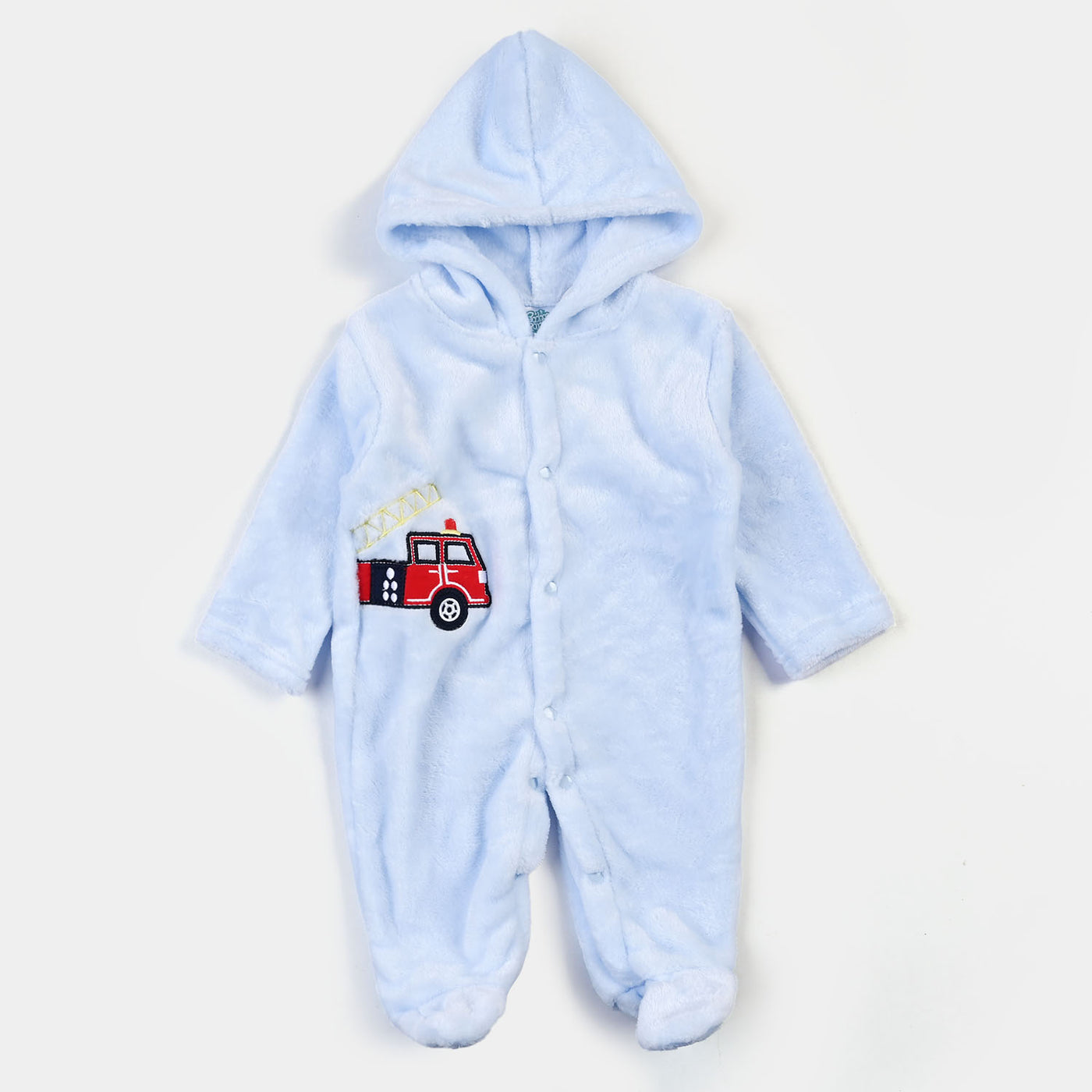 Infant Boys Velour Character Romper - Sky Blue