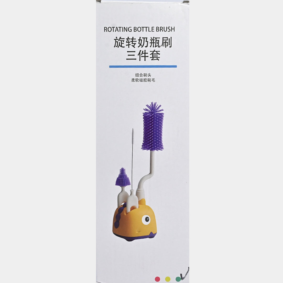 Rotating Bottle Feeder Brush with Stand